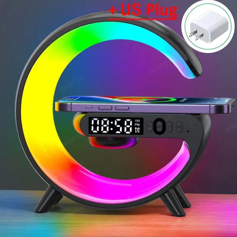 Wireless Charger Stand RGB Alarm Clock