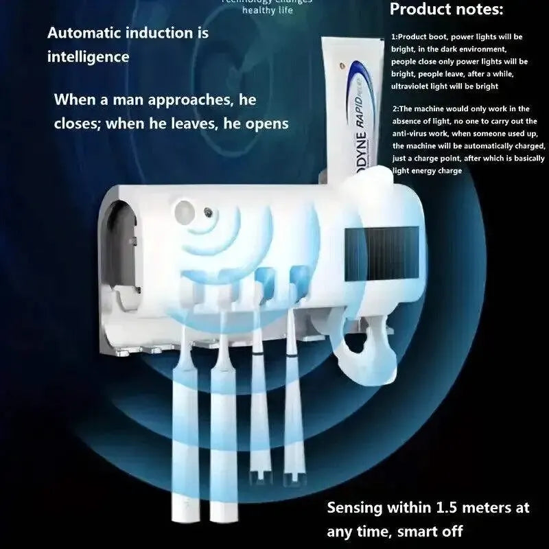 Wall-Mounted UV Toothbrush Holder