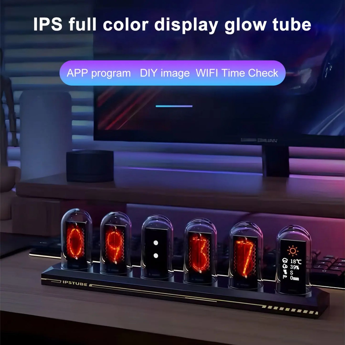 RGB Nixie Tube Clock Night Light