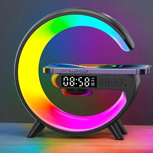 Wireless Charger Stand RGB Alarm Clock