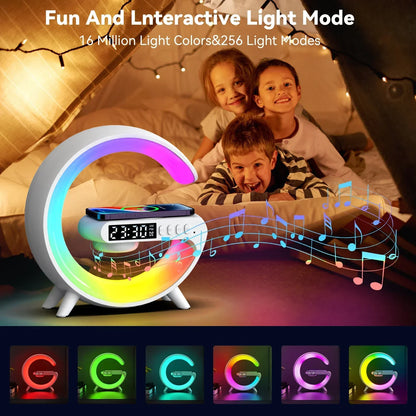 Wireless Charger Stand RGB Alarm Clock