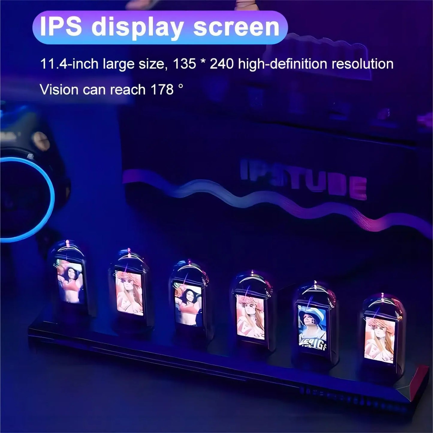 RGB Nixie Tube Clock Night Light