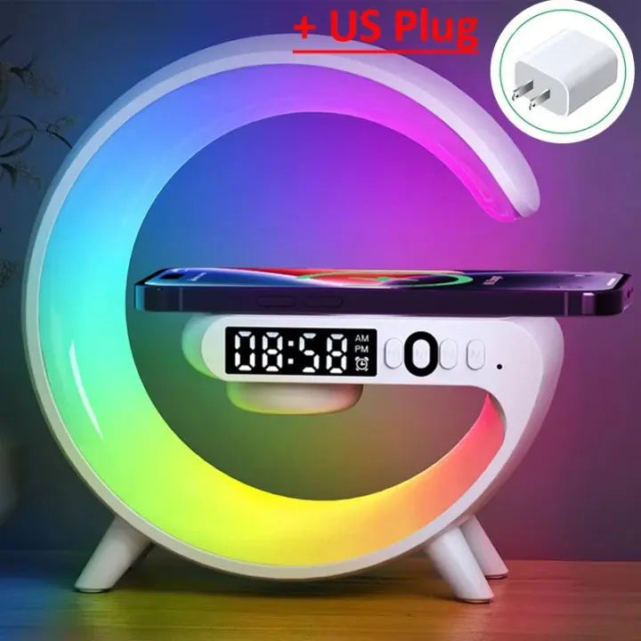 Wireless Charger Stand RGB Alarm Clock