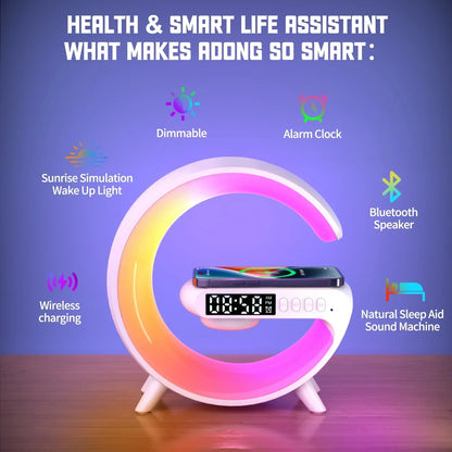 Wireless Charger Stand RGB Alarm Clock