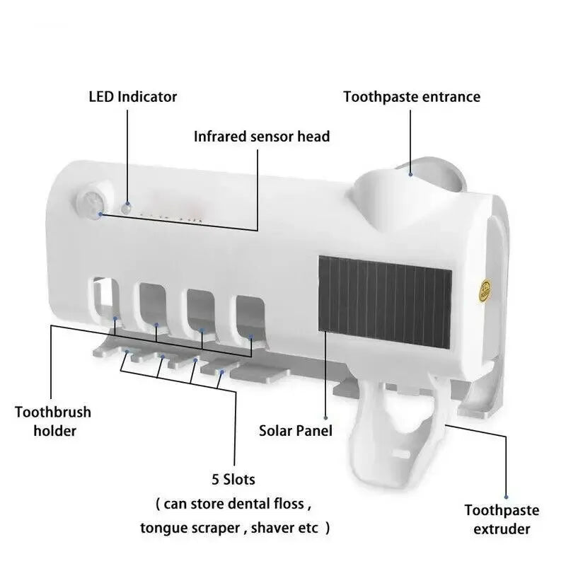 Wall-Mounted UV Toothbrush Holder